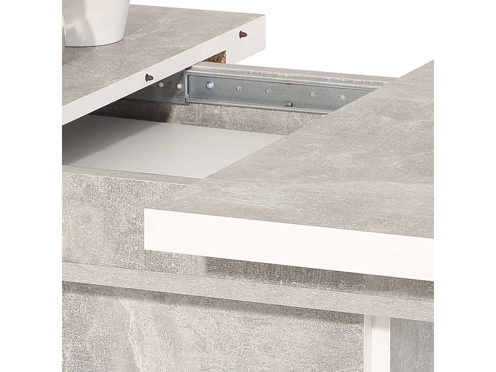 Esstisch in Beton Grau Mittelauszug