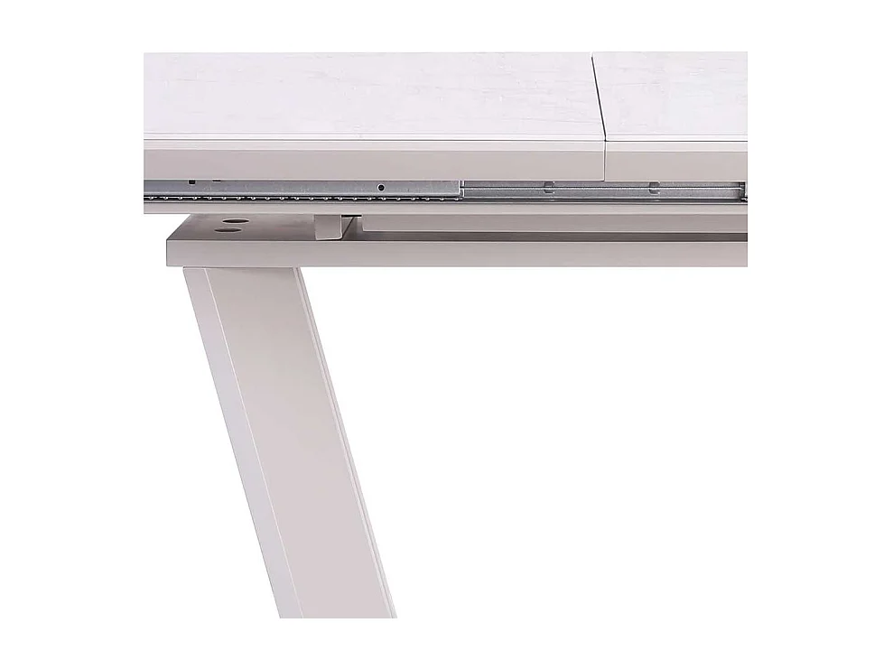 Luxus Esszimmertisch in Weiß Marmoroptik Grau