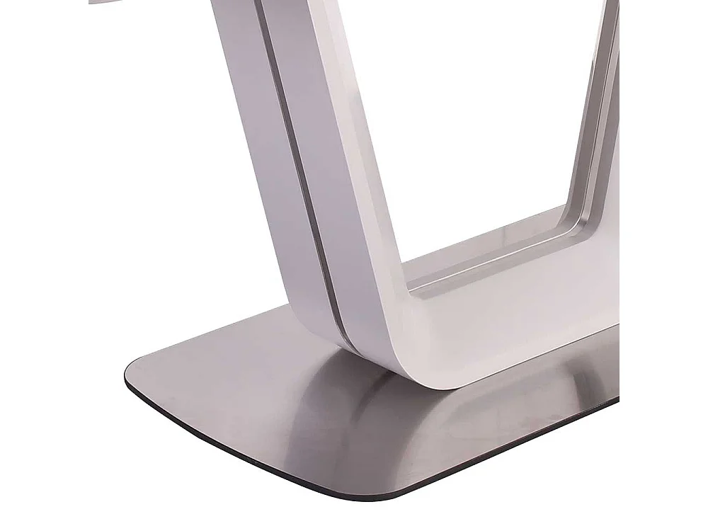 Luxus Esszimmertisch in Weiß Marmoroptik Grau