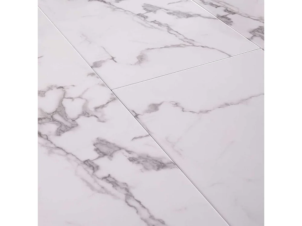 Luxus Esszimmertisch in Weiß Marmoroptik Grau