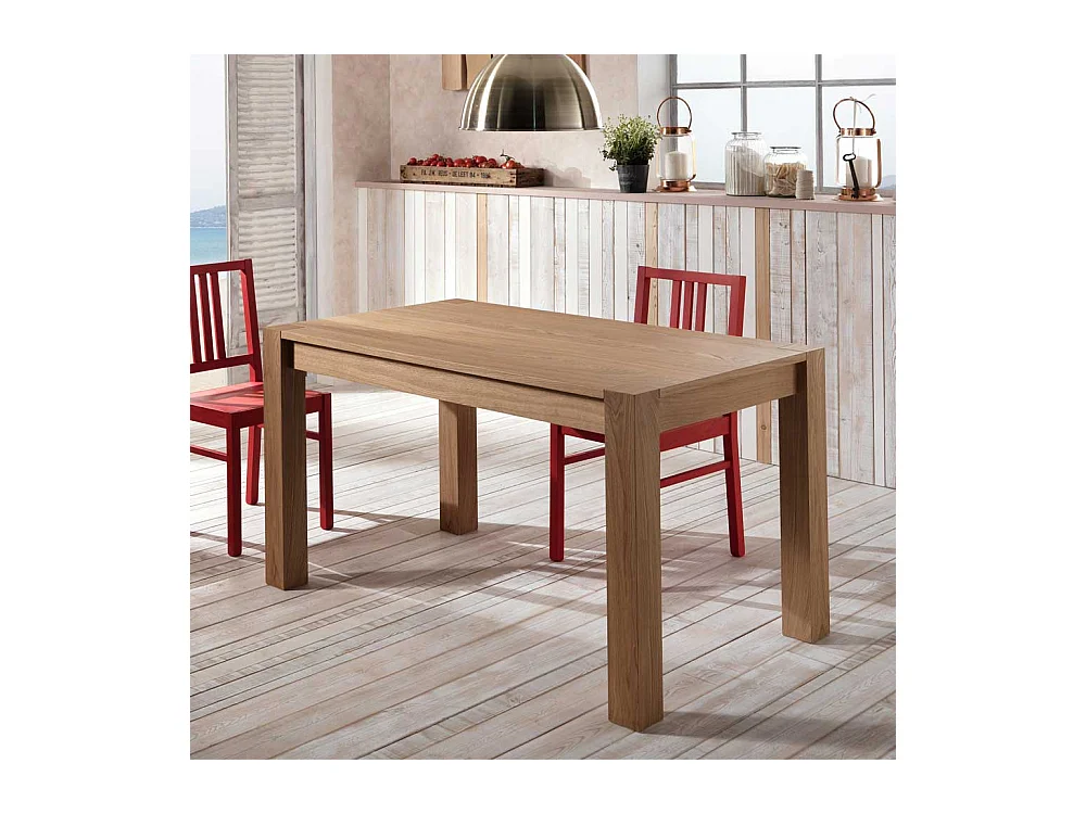 Esszimmertisch in Eiche hell furniert verlängerbar