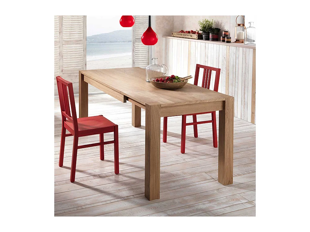 Esszimmertisch in Eiche hell furniert verlängerbar