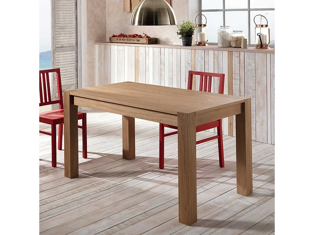 Esszimmertisch in Eiche hell furniert verlängerbar