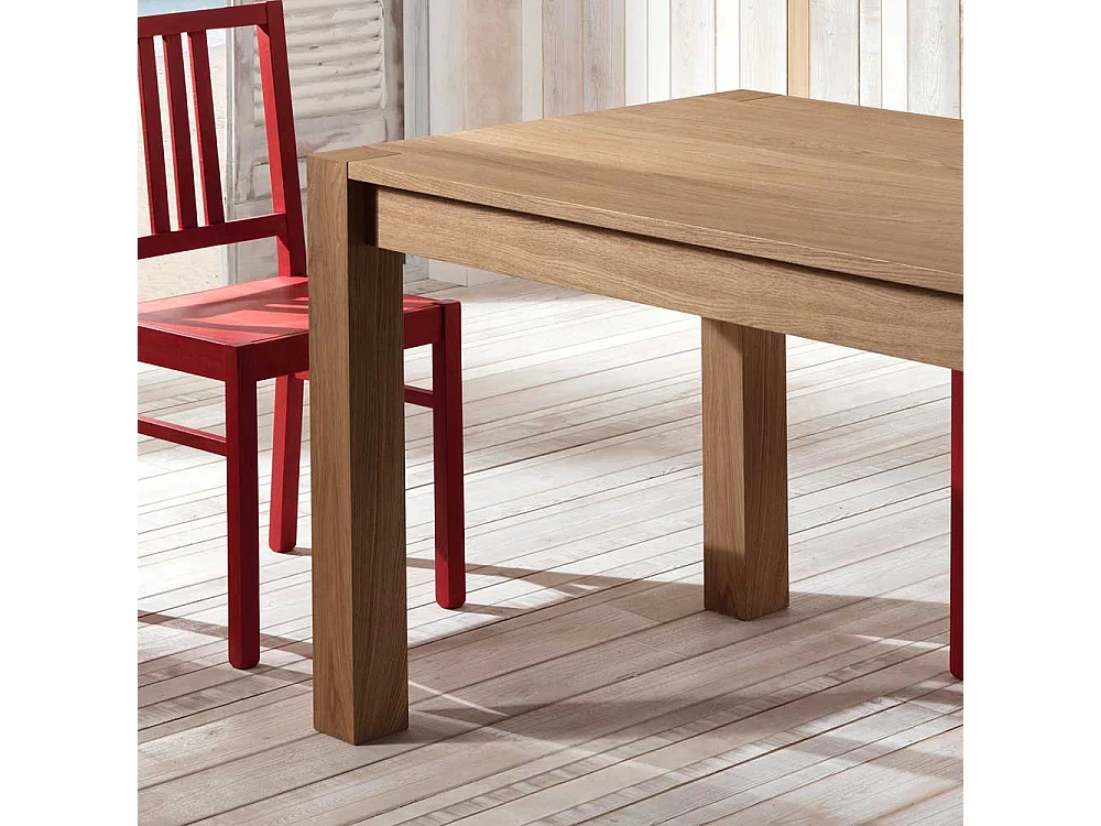 Esszimmertisch in Eiche hell furniert verlängerbar