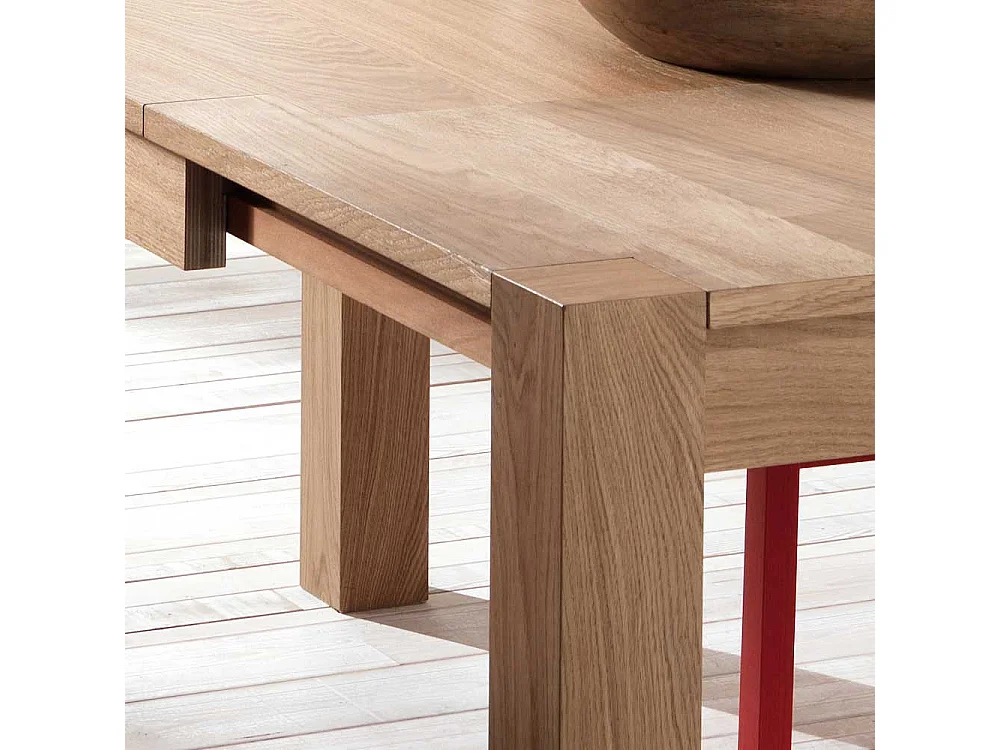 Esszimmertisch in Eiche hell furniert verlängerbar