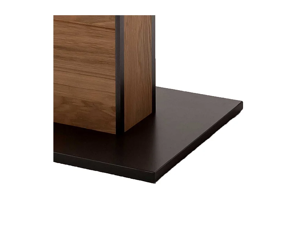 Säulen Esszimmertisch in Asteiche Bianco furniert Mittelauszug