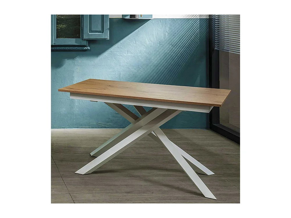 Ausziehtisch in Eichefarben Mikado Fußgestell
