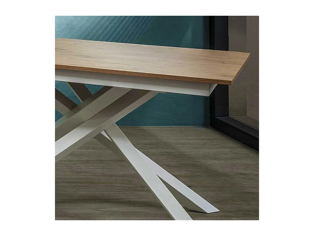 Ausziehtisch in Eichefarben Mikado Fußgestell