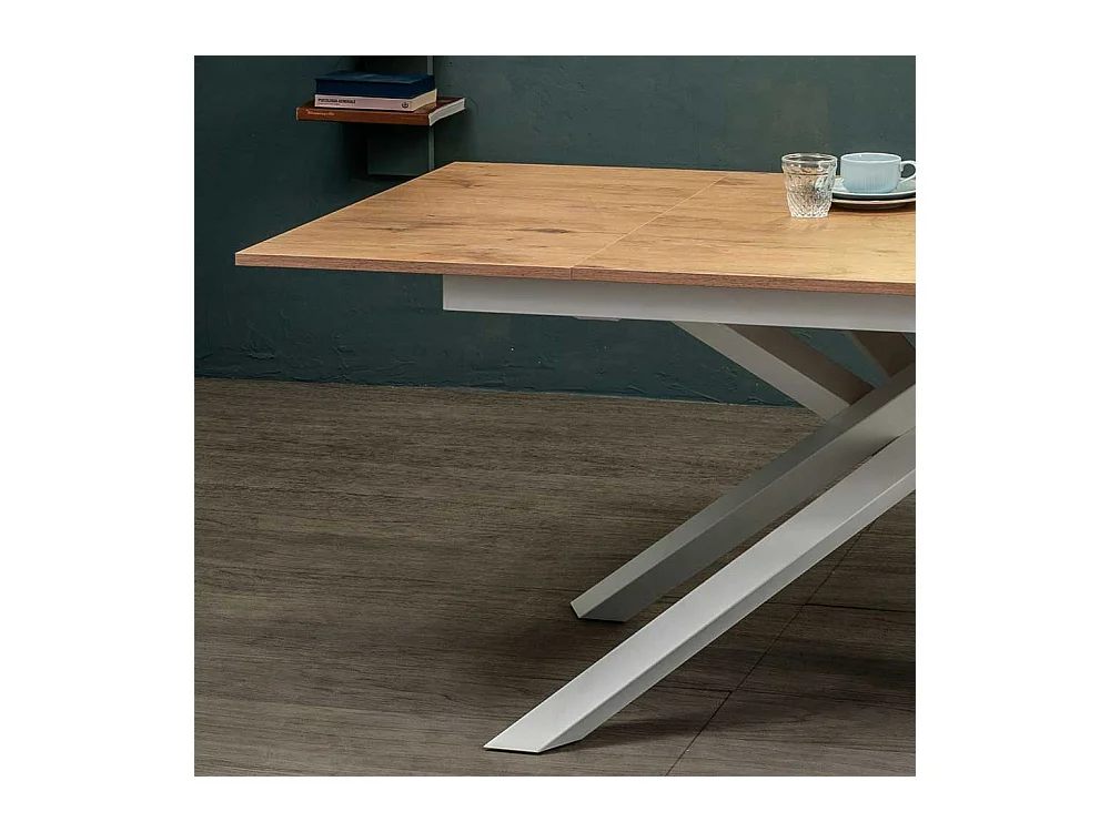Ausziehtisch in Eichefarben Mikado Fußgestell