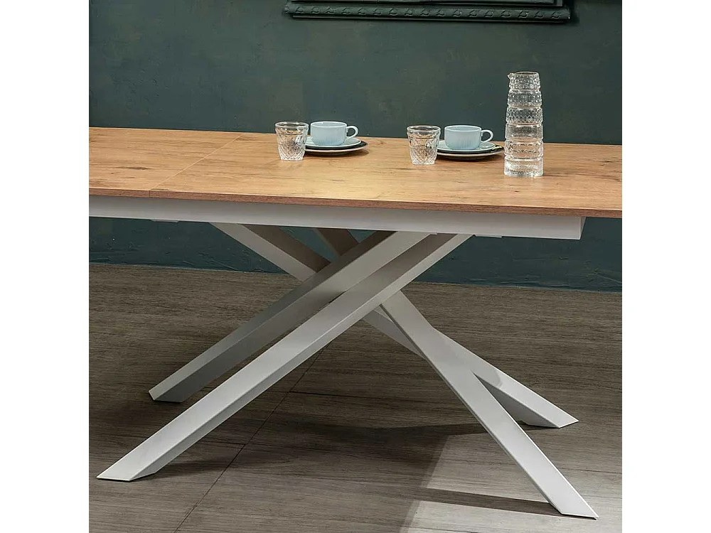 Ausziehtisch in Eichefarben Mikado Fußgestell
