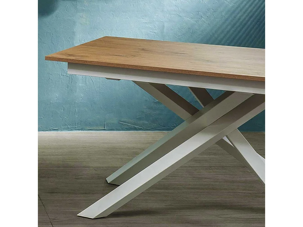 Ausziehtisch in Eichefarben Mikado Fußgestell