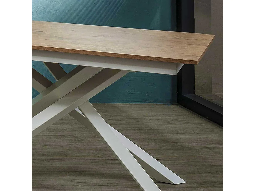 Ausziehtisch in Eichefarben Mikado Fußgestell