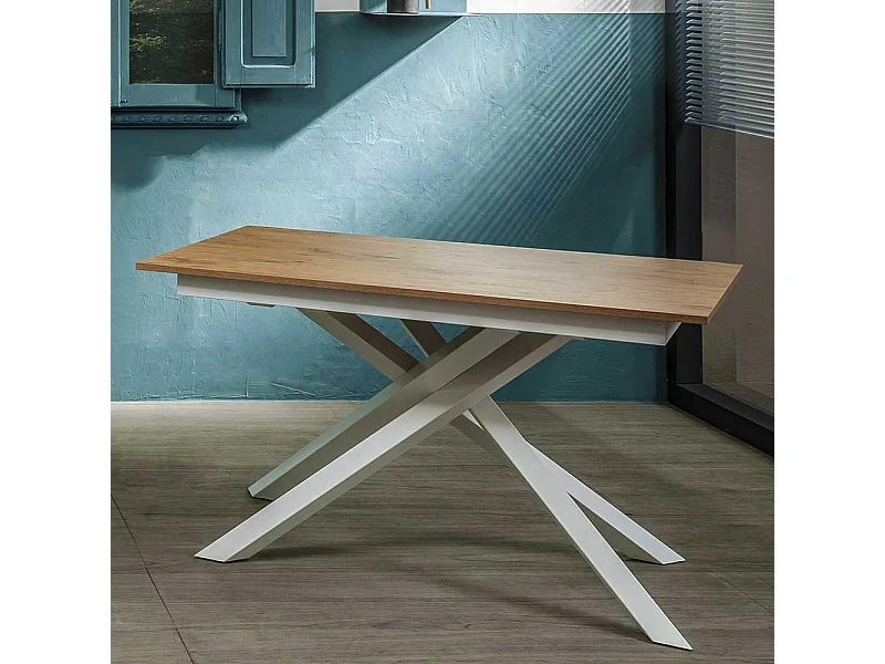 Ausziehtisch in Eichefarben Mikado Fußgestell