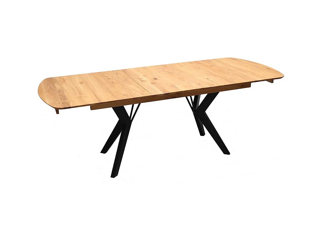 Mittelauszug Tisch in Eichefarben Schwarz