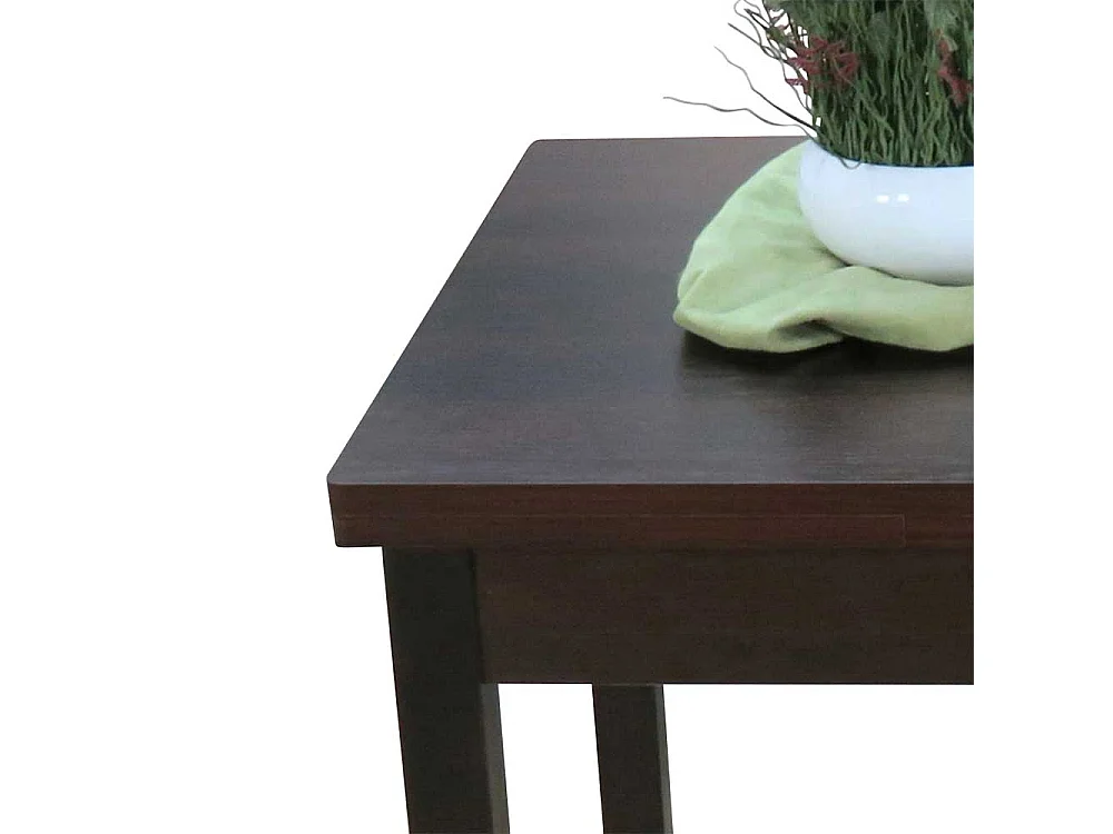 Kleiner Ausziehtisch in Nussbaumfarben Buche