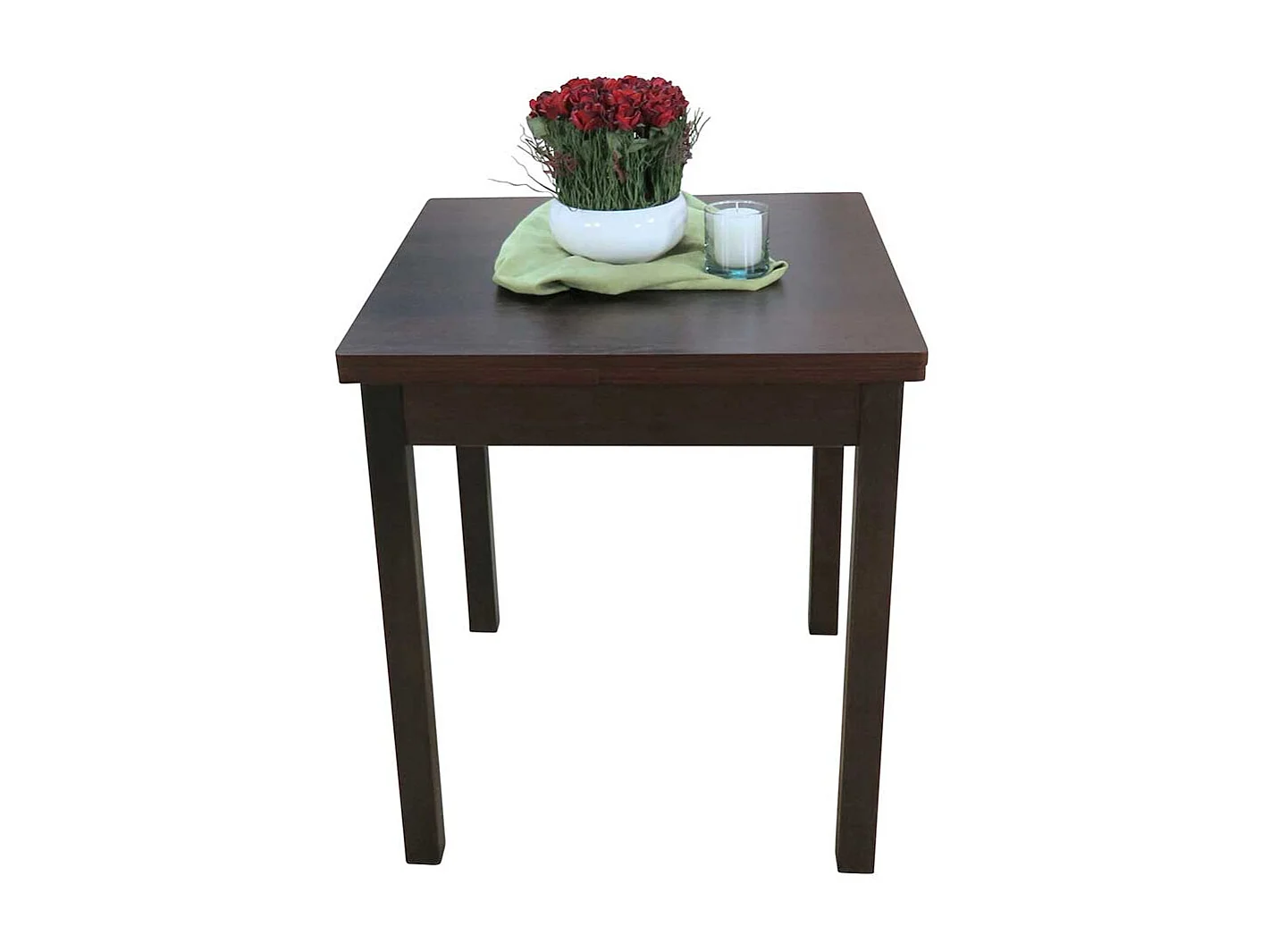 Kleiner Ausziehtisch in Nussbaumfarben Buche