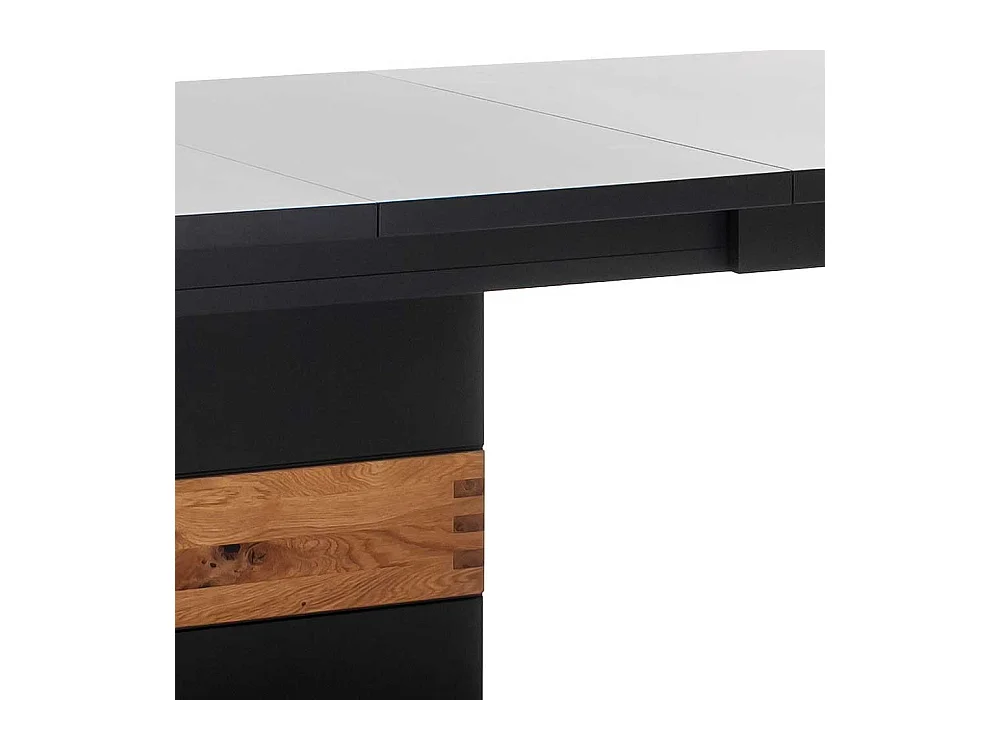 Tisch Esszimmer verlängerbar in Wildeichefarben Schwarzgrau