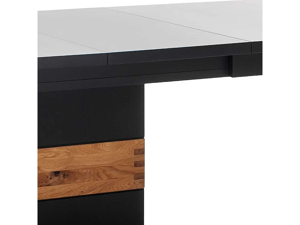 Tisch Esszimmer verlängerbar in Wildeichefarben Schwarzgrau