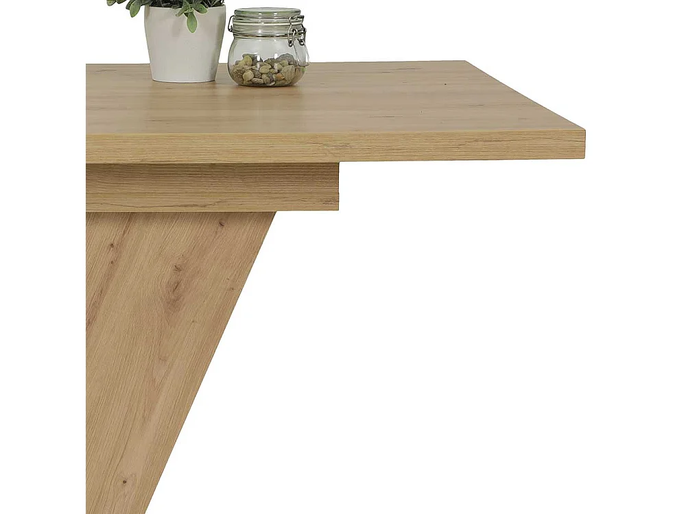 Tisch Esszimmer in Wildeichefarben und Schwarz melaminbeschichtet