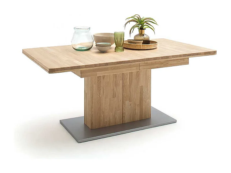 Ausziehtisch in Eiche Bianco Eiche Massivholz