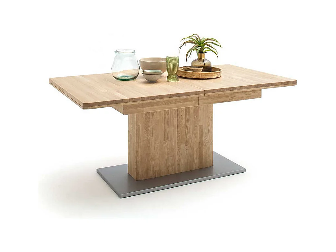 Ausziehtisch in Eiche Bianco Eiche Massivholz