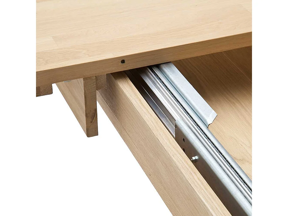 Ausziehtisch in Eiche Bianco Eiche Massivholz