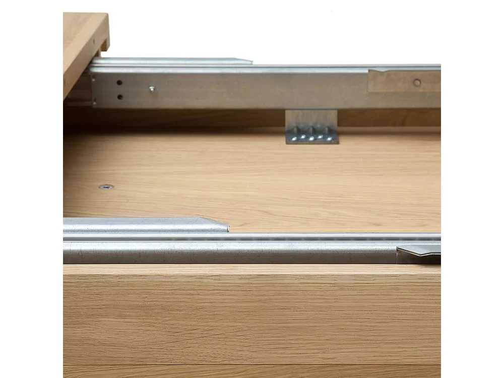 Ausziehtisch in Eiche Bianco Eiche Massivholz