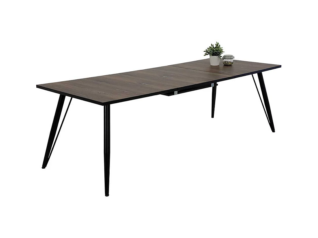 Ausziehtisch mit zwei Einlegeplatten Retrostil