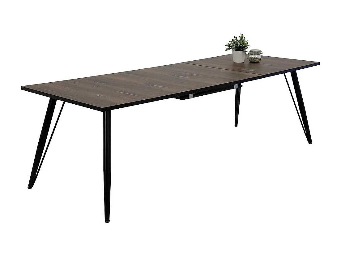 Ausziehtisch mit zwei Einlegeplatten Retrostil