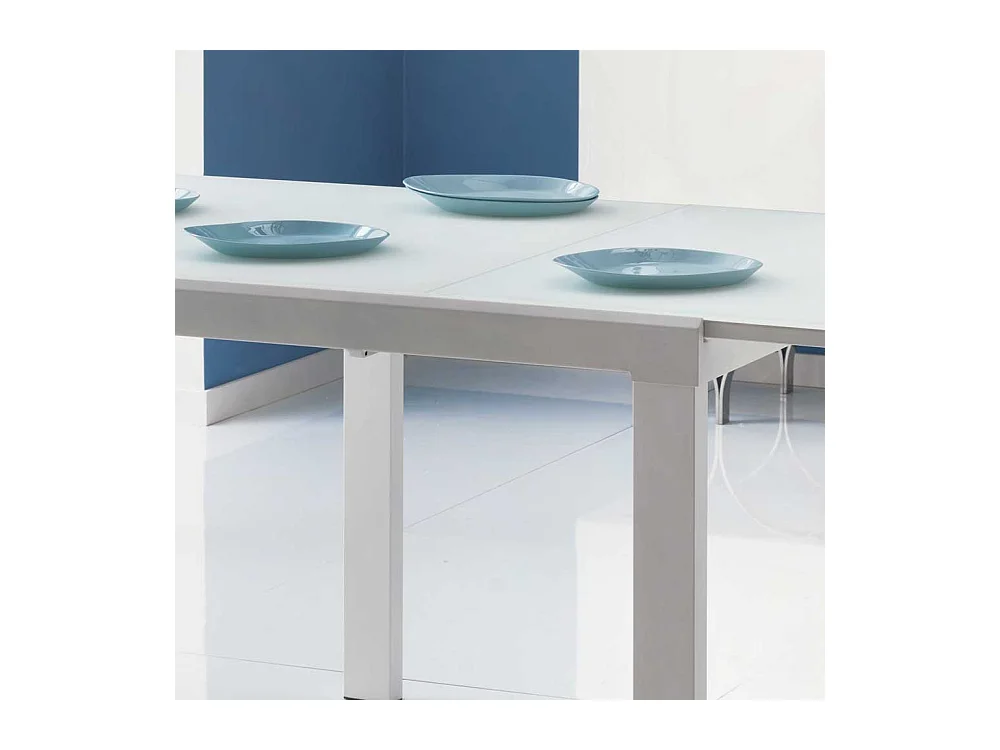 Esstisch mit Glasplatte Kopfauszug