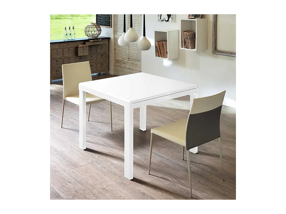 Esstisch mit Glasplatte Kopfauszug