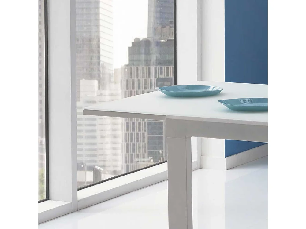 Esstisch mit Glasplatte Kopfauszug