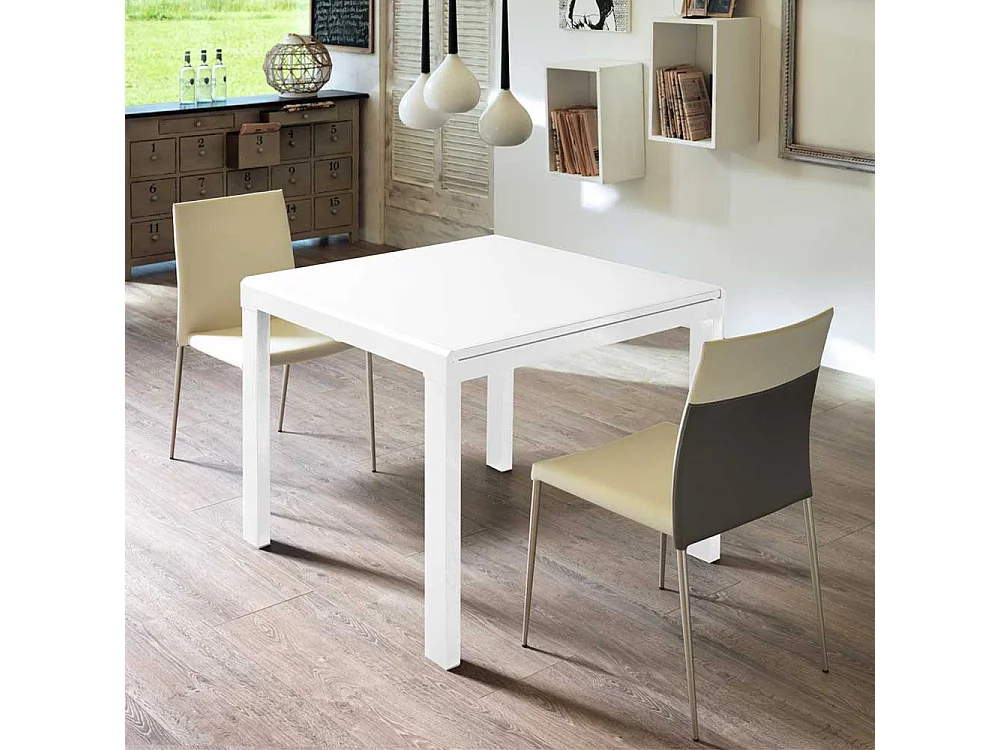 Esstisch mit Glasplatte Kopfauszug