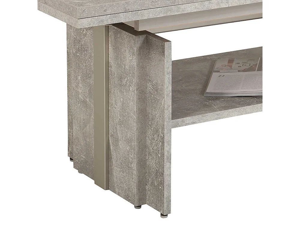 Funktionscouchtisch in Beton Grau Made in Germany