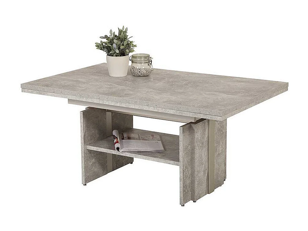 Funktionscouchtisch in Beton Grau Made in Germany