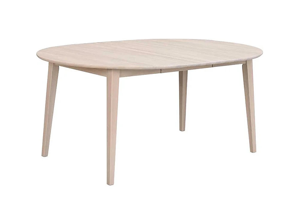 Esstisch aus Eiche Massivholz White Wash Vierfußgestell