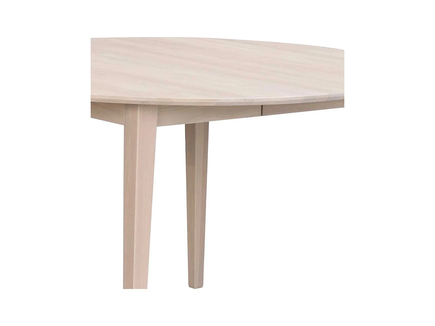 Esstisch aus Eiche Massivholz White Wash Vierfußgestell