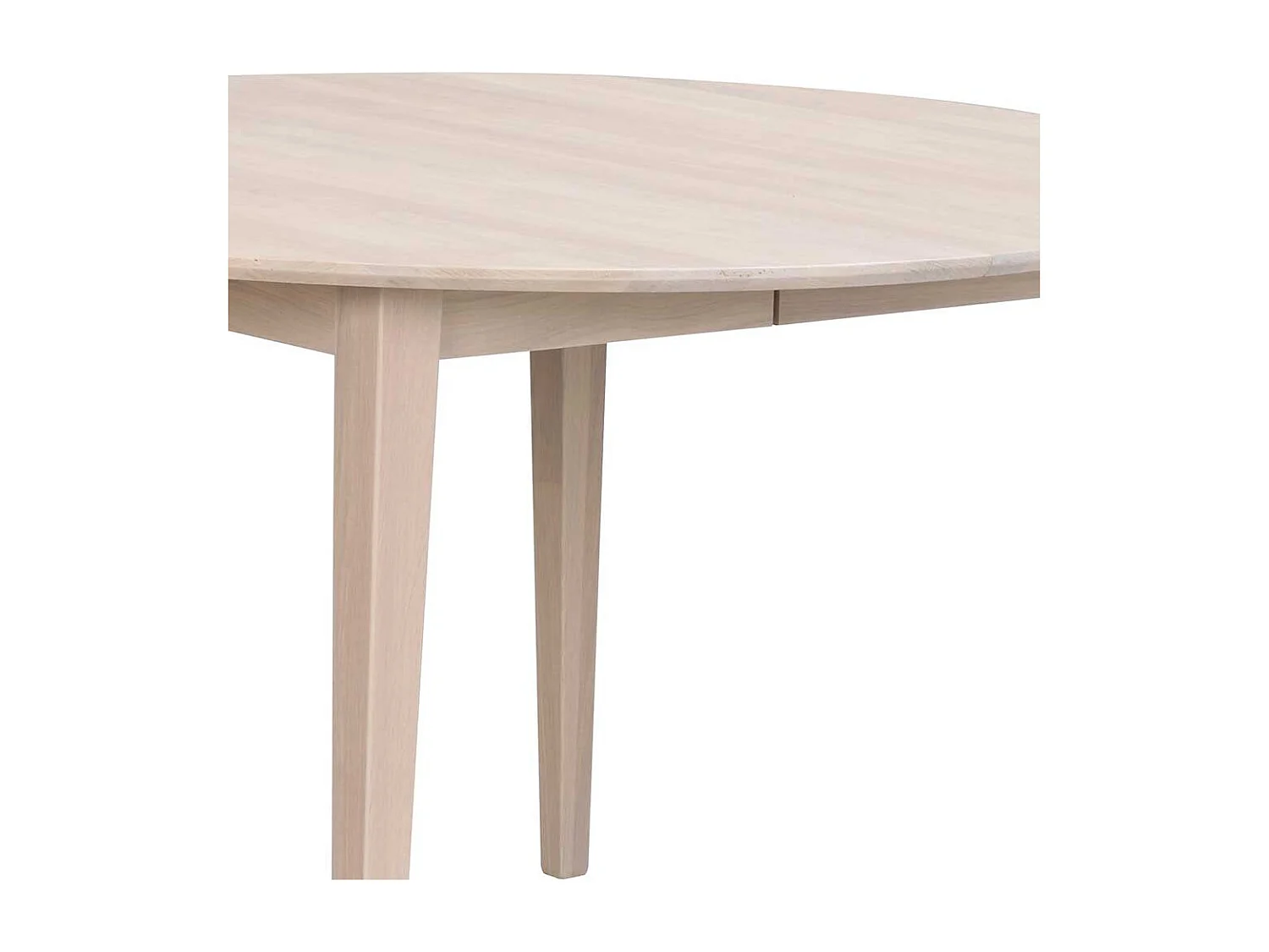 Esstisch aus Eiche Massivholz White Wash Vierfußgestell