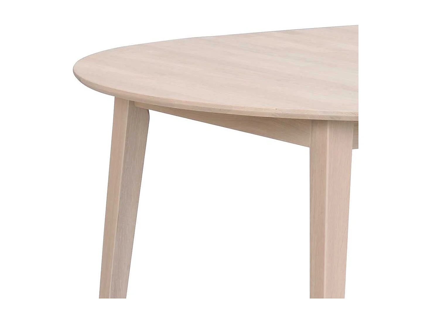 Esstisch aus Eiche Massivholz White Wash Vierfußgestell