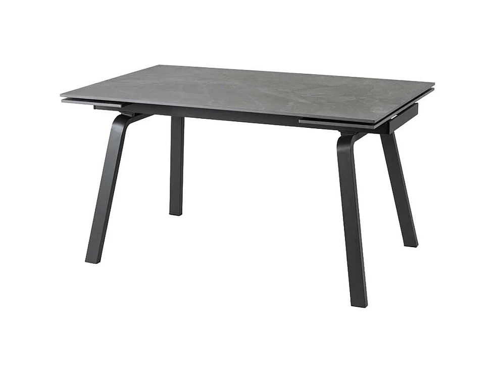 Esszimmer Tisch mit Keramikplatte grauer Marmor Optik