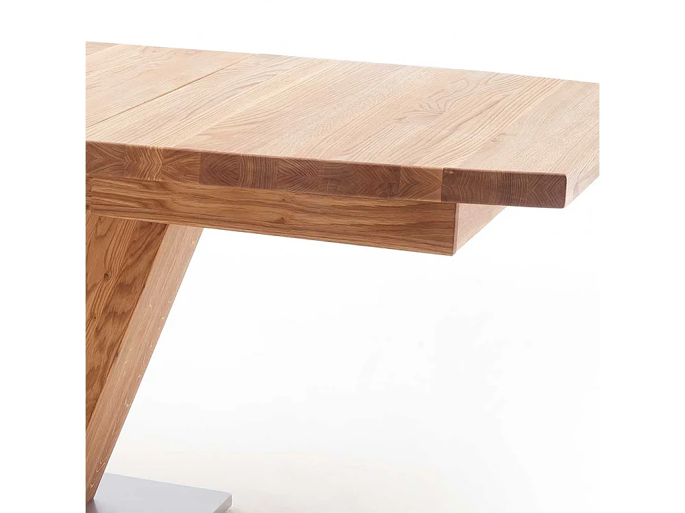 Esstisch aus Wildeiche Massivholz Bootsform