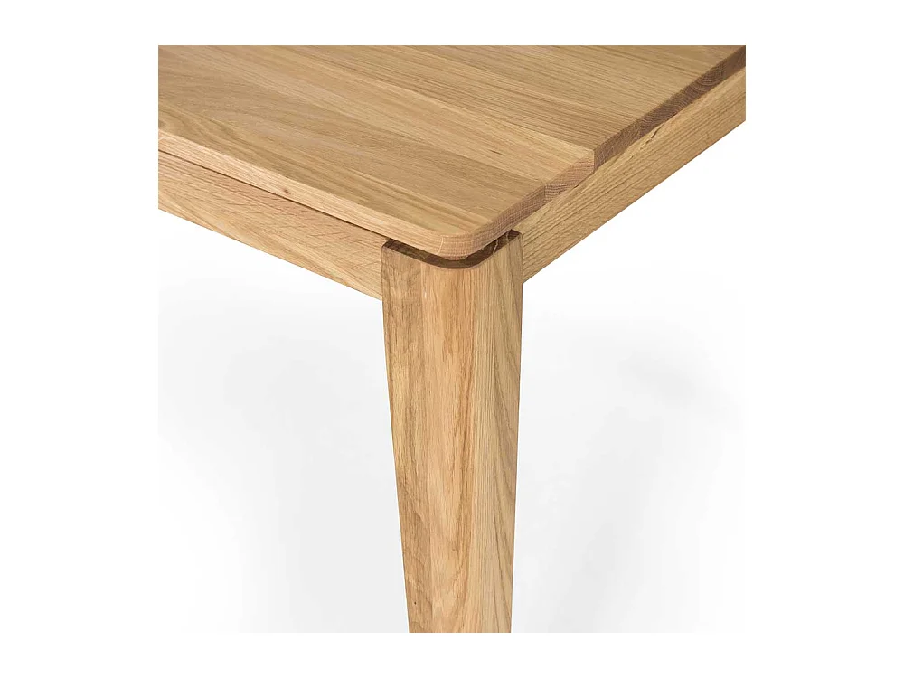 Echtholztisch aus Eiche Massivholz Kopfauszug