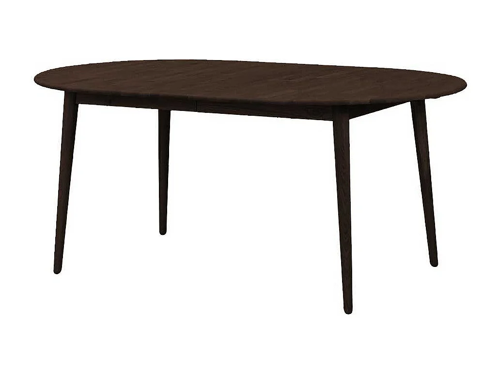 Dunkelbrauner Ausziehtisch aus Eiche Massivholz Skandi Design