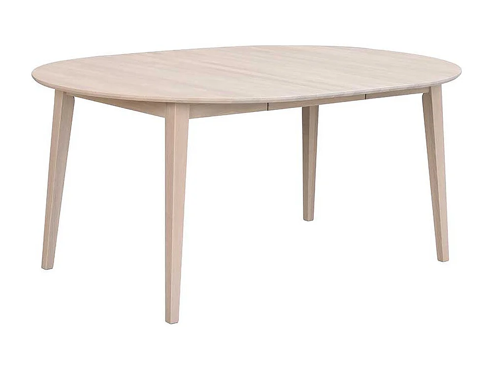 Esstisch aus Eiche Massivholz White Wash Vierfußgestell