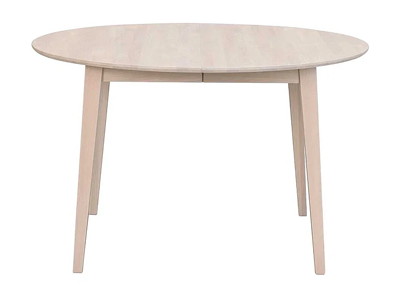 Esstisch aus Eiche Massivholz White Wash Vierfußgestell