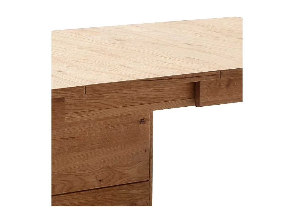 Esszimmer Tisch mit Auszug in Wildeichefarben Anthrazit