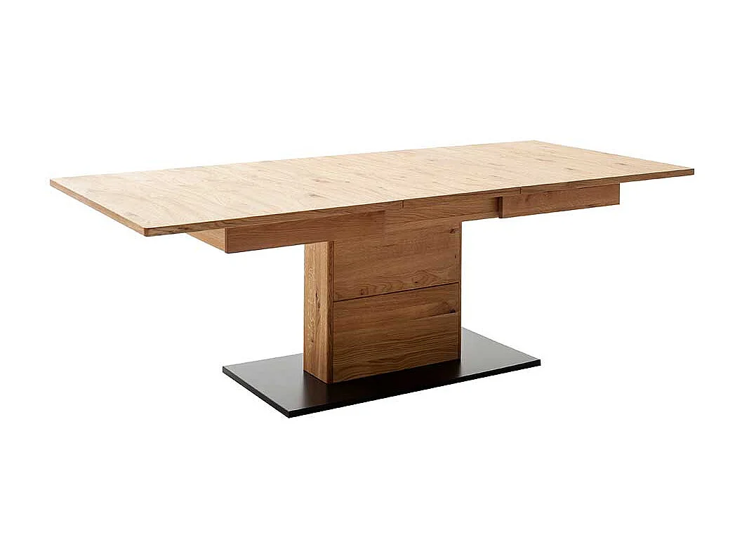 Esszimmer Tisch mit Auszug in Wildeichefarben Anthrazit