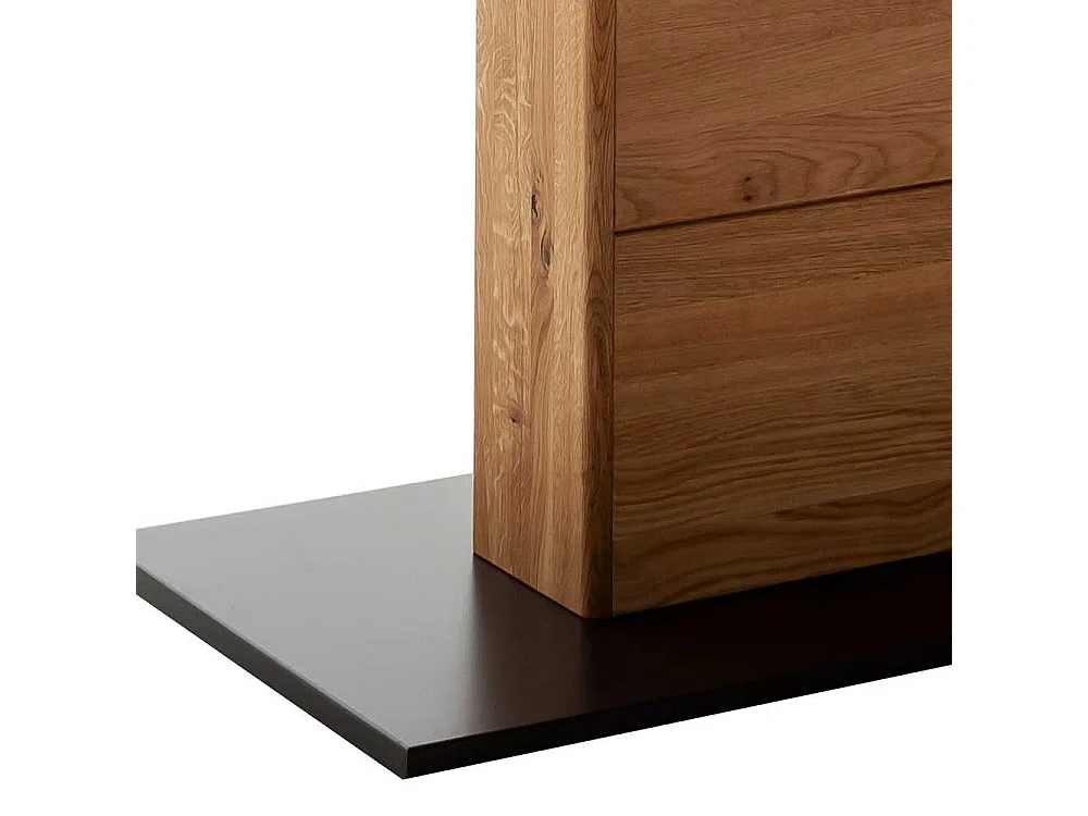 Esszimmer Tisch mit Auszug in Wildeichefarben Anthrazit