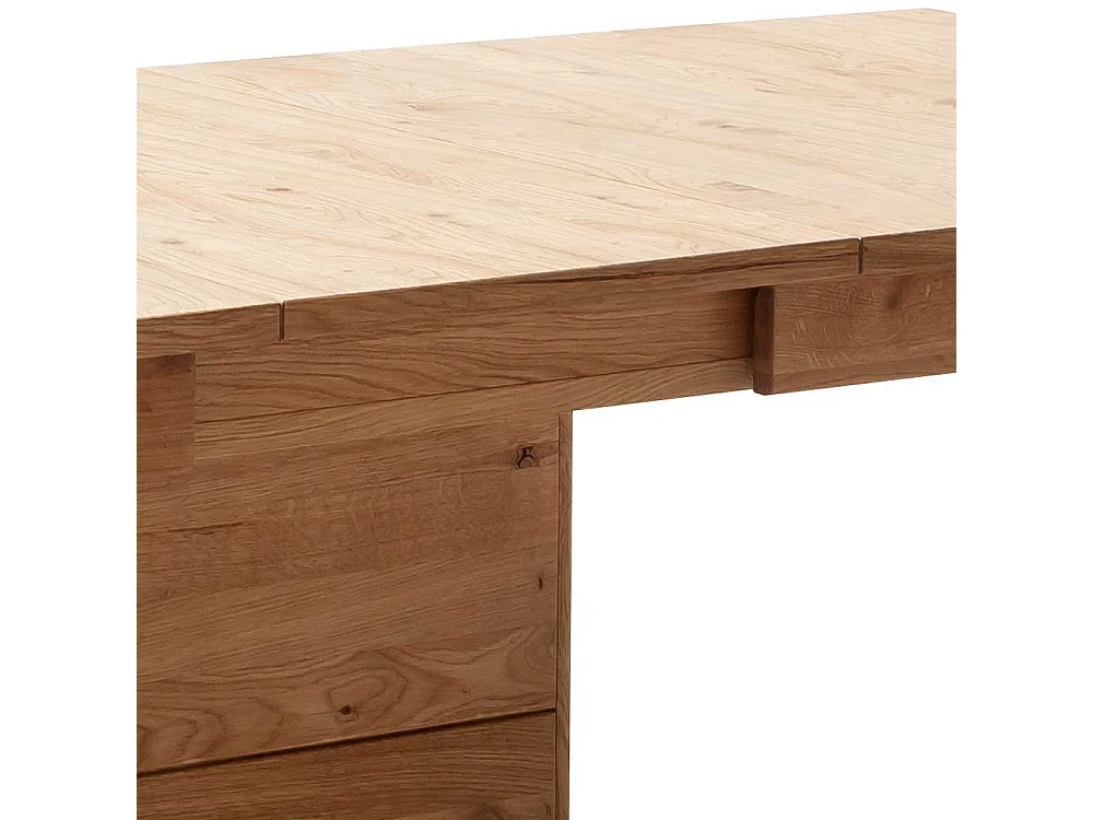 Esszimmer Tisch mit Auszug in Wildeichefarben Anthrazit