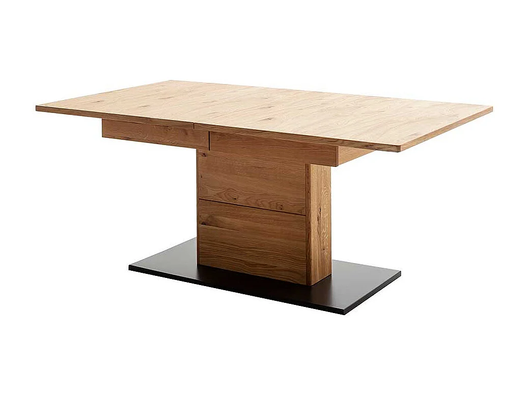 Esszimmer Tisch mit Auszug in Wildeichefarben Anthrazit